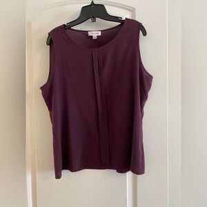 Calvin Klein Women's Deep Purple Sleeveless Blouse